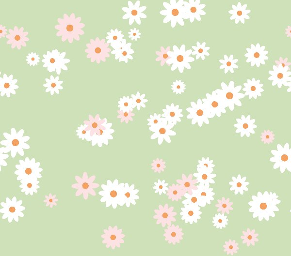 Daisy Meadow free tumbler wrap design: white and blush daisies on sage green