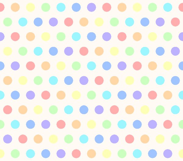 Pastel Polka Dots free tumbler wrap design: rainbow pastel dots on off-white
