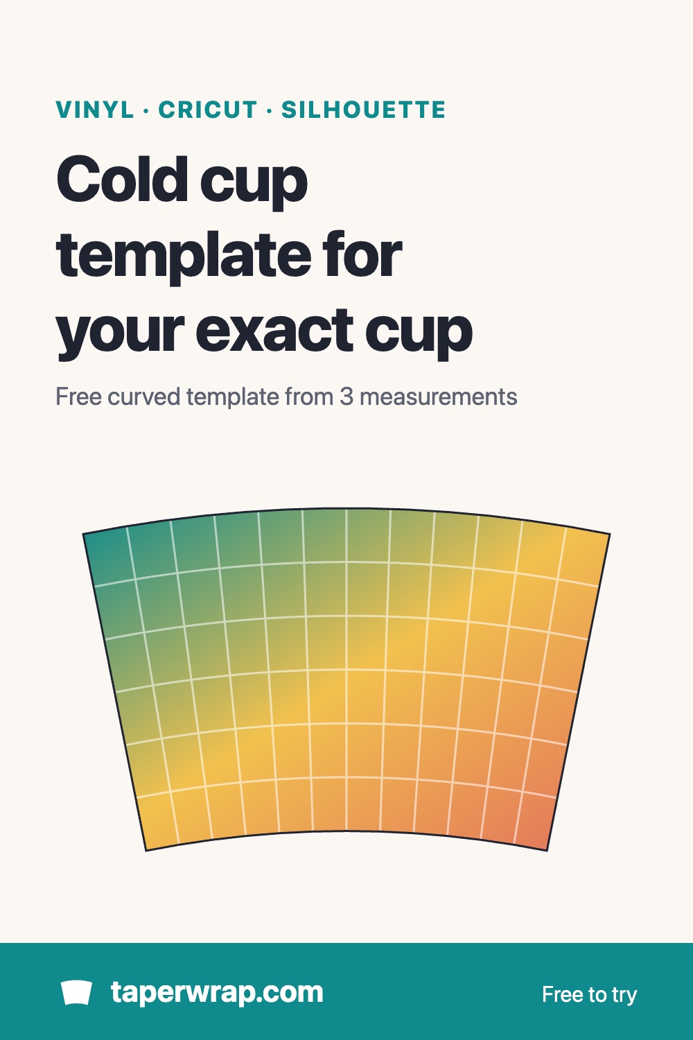 Cold cup template for vinyl wraps and decals — TaperWrap guide