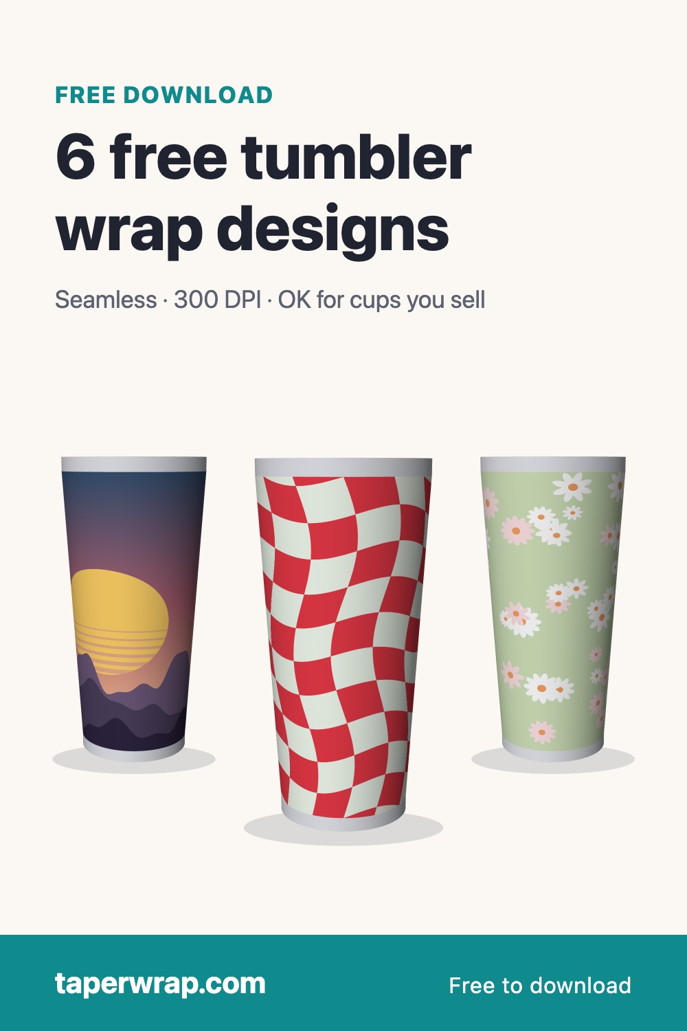 Free tumbler wrap designs — TaperWrap guide